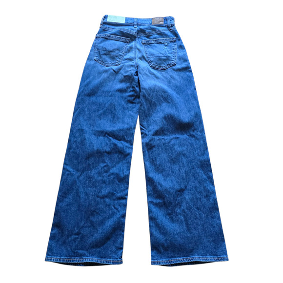 NWT, American Eagle Dreamy Drape Super High Rise Baggy Wide Leg, Size 23 Waist. - Picture 5 of 8